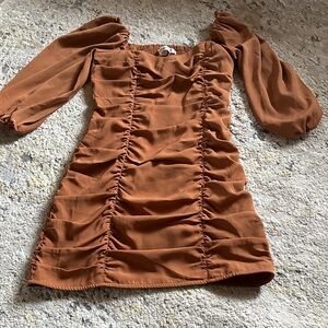 Abercrombie & Fitch Rust Long Sleeve Dress